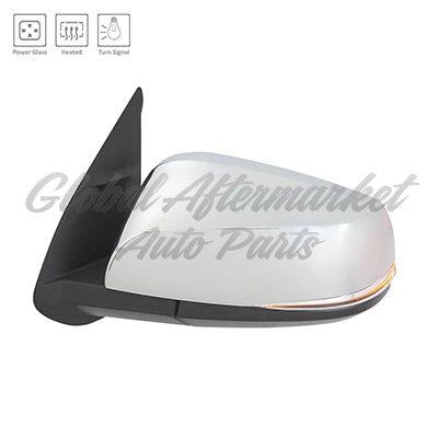 DOOR MIRROR LH POWER HTD CHROME W/SIGNAL W/O BLIND SPOT MANUAL FOLD