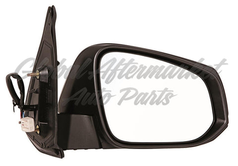DOOR MIRROR RH CONVEX GLASS POWER HTD BLACK TEXTURED W/O SIGNAL/BLIND SPOT/ MANUAL FOLD
