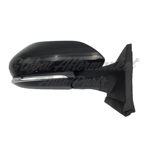 DOOR MIRROR RH POWER PTM GLOSS BLACK W/BLIND SPOT