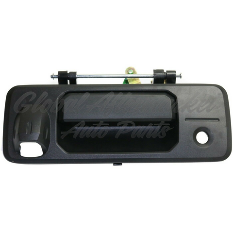 DOOR HANDLE TAIL GATE OUTSIDE W/KEY/CAMERA HOLE TEXTURE BLACK