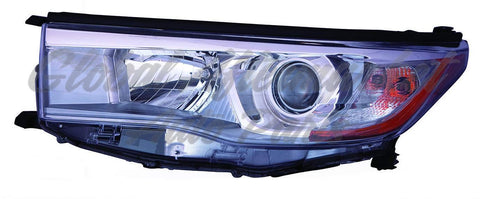 HEAD LAMP LH W/SMOKED CHROME BEZEL CAPA