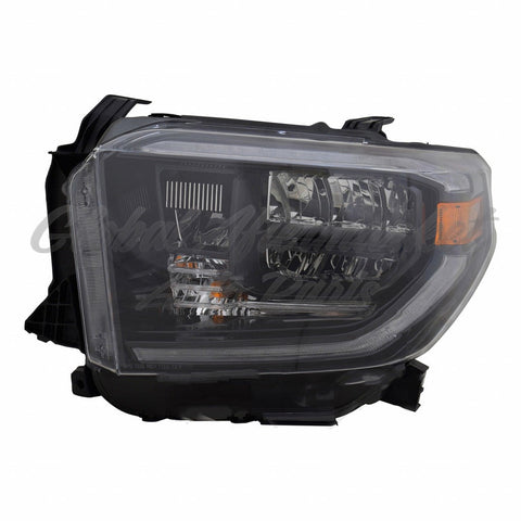 HEAD LAMP LH BLACK TRIM W/LED DRL