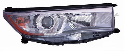 HEAD LAMP RH W/SMOKED CHROME BEZEL CAPA