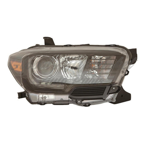 HEAD LAMP RH HALOGEN W/LED DRL/FOG LAMP/BLACK BEZEL