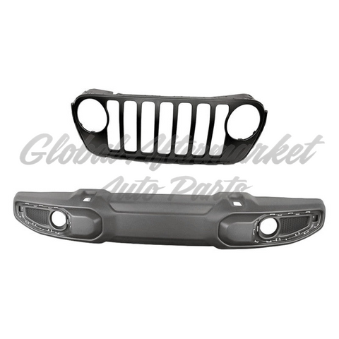 GRILLE FR PRIMED BLACK W/CAMERA/TRIM RING MOLDINGS