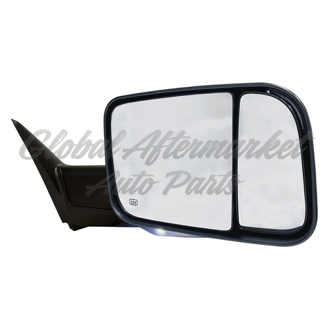 DOOR MIRROR RH TEXTURED BLACK CAP POWER W/ MANUAL FOLD/CONVEX LOWER/ HTD UPPER/SIGNAL/PUDDLE LAMP