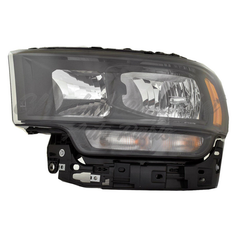 HEAD LAMP LH HALOGEN BLACK BEZEL W/O LOGO CAPA