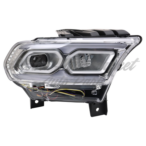 HEAD LAMP RH LED CHROME HOUSING W/O LOGO W/LED LOW-HIGH BEAM /LED SIGNAL HQ