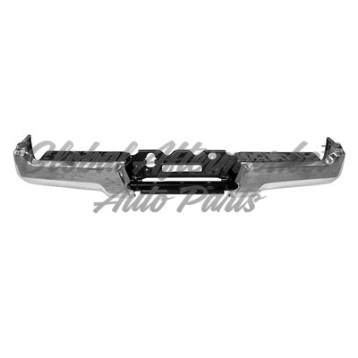 BUMPER RR ASSY CHROME W/BOTH ENDS/STABLIZER BAR/SENSOR