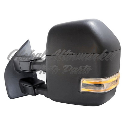 DOOR MIRROR LH POWER TOW TEXTURED CHROME CAP HTD W/SIGNAL/SIDE MARKER/BLIND SPOT