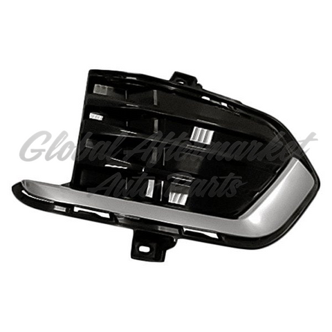 GRILLE LOWER FR RH BLACK W/SATIN CHROME MOLDING