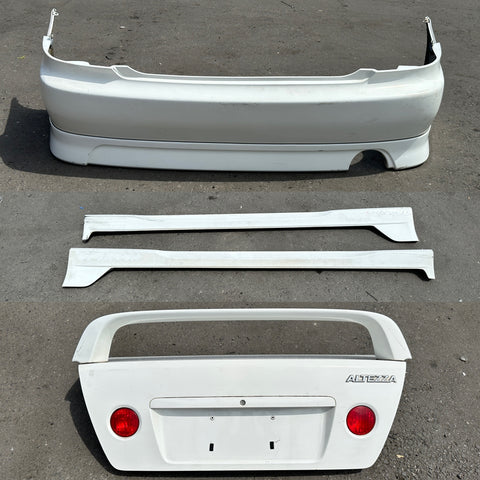 JDM 2001-2005 Toyota Altezza Lexus IS300 Side Skirts + Rear Bumper & Lip + Trunk with Spoiler