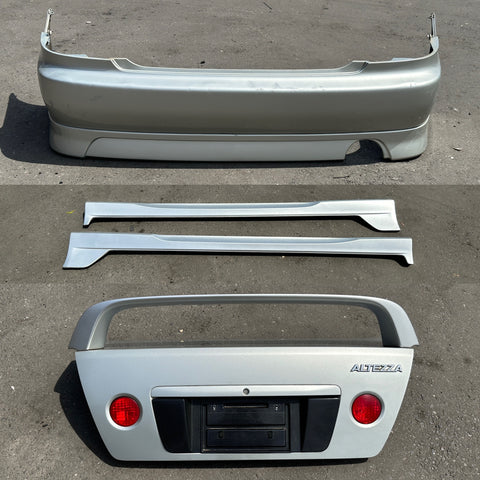 JDM 2001-2005 Toyota Altezza Lexus IS300 Side Skirts + Rear Bumper & Lip + Trunk with Spoiler