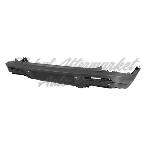 BUMPER RR TEXTURED BLACK W/ SMOOTH BLACK AREA W/ 4 SENSOR HOLES W/ HITCH CAPA
