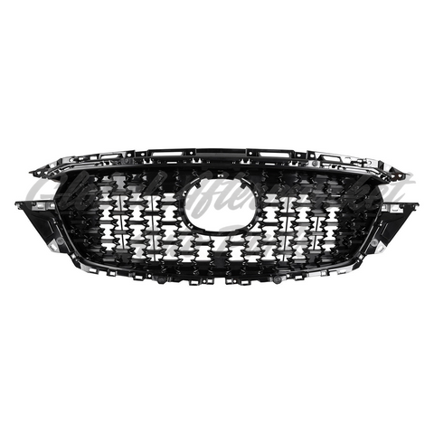GRILLE FR GLOSS BLACK W/ BLACK ACCENT