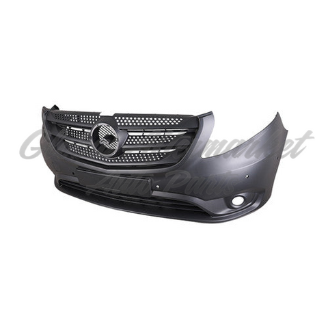BUMPER FR BLACK TEXTURED FINISH W/ SENSOR / FOG LAMP / INTEGRAL BARE GRILLE
