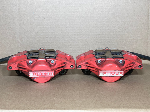 JDM 02-07 Subaru Impreza WRX Rear Brake Calipers 2 Pot 2 Piston Set Genuine OEM