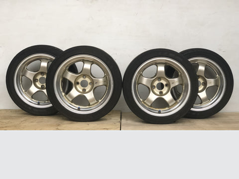 JDM 16" Work Meister S1 Wheels Rims 4x100 54.1 16x7JJ 16x8JJ +25 +27