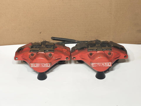JDM 02-07 Subaru Impreza WRX Rear Brake Calipers 2 Pot 2 Piston Set Genuine OEM