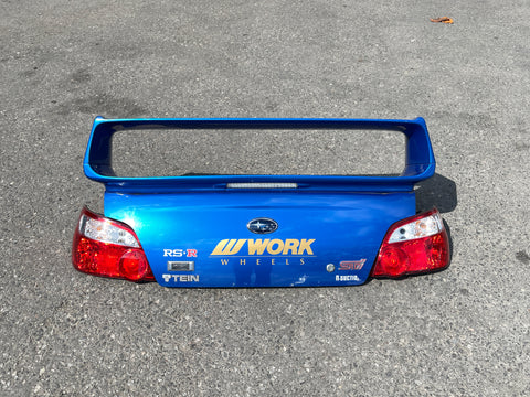 Jdm 02-07 Subaru Impreza WRX STi Trunk Lid Wing Spoiler Sedan + Tail Lights GDA GDB V7,V8,V9