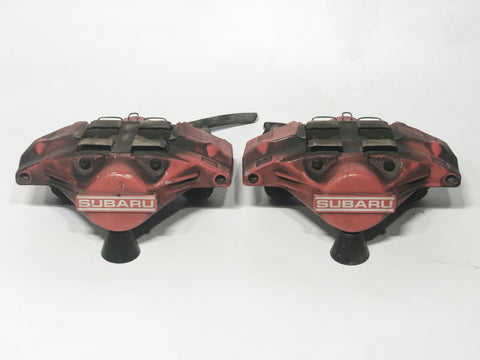 JDM 02-07 Subaru Impreza WRX Rear Brake Calipers 2 Pot 2 Piston Set Genuine OEM