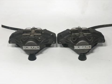 JDM 02-07 Subaru Impreza WRX Rear Brake Calipers 2 Pot 2 Piston Set Genuine OEM