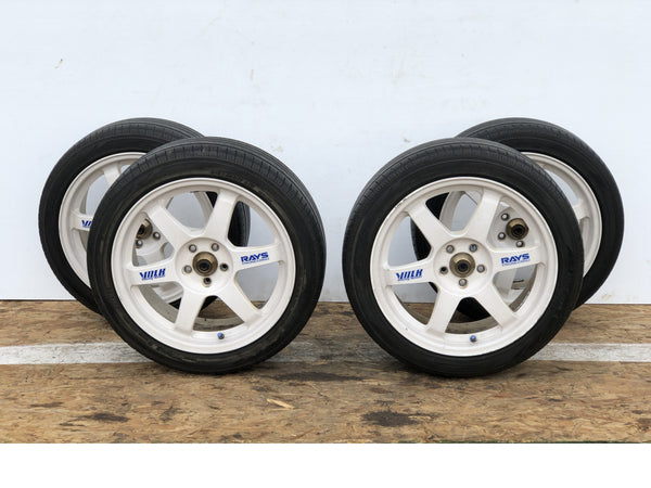 RAYS VOLK TE37 SAGA Forged Wheels White 17x7.5J +48 5x100 215/45 R17 | Wheels and Rims | 17 Inch, 17", 17x71/2JJ, 215/45 R17, 5x100, Subaru, Volk Racing, WRX | 1631