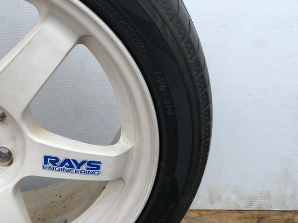 RAYS VOLK TE37 SAGA Forged Wheels White 17x7.5J +48 5x100 215/45 R17