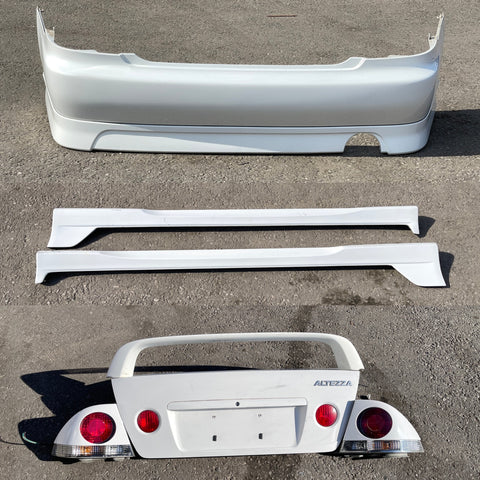 JDM 2001-2005 Toyota Altezza Lexus IS300 TRD Trunk & Wing & Rear Tail Lights + Side Skirts + Rear Bumper & Lip