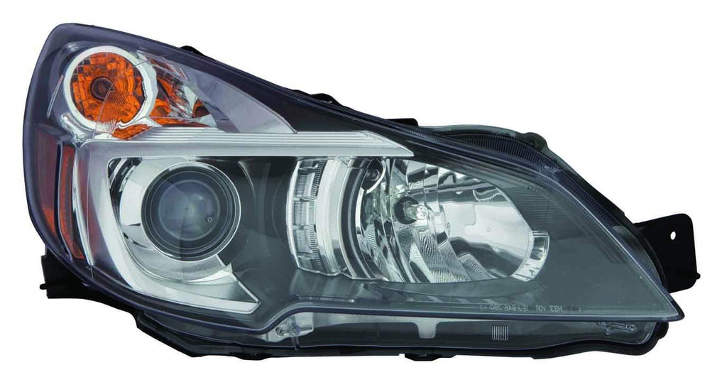 HEAD LAMP RH W/BLACK BEZEL CAPA