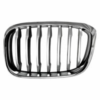 GRILLE LH CHROME FRAME W/BLACK SLATS/SILVER FR EDGE W/O M-PKG