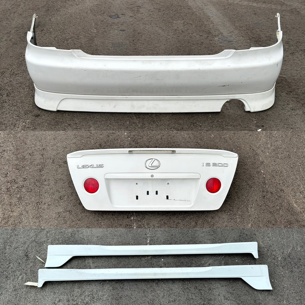 Altezza Spoiler Riser 2915 JDM 2001-2005 Toyota Altezza Lexus IS300 Side Skirts + Rear Bumper ...