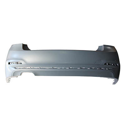 BUMPER RR PRIMED W/CHROME TRIM W/O PARK ASSIST