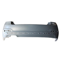 BUMPER RR PRIMED W/CHROME TRIM W/O PARK ASSIST