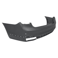 BUMPER RR PRIMED W/O M-PKG/ 2 PARK CONTROL HOLES W/4 PARK ASSIST