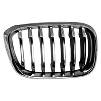 GRILLE RH CHROME FRAME W/BLACK SLATS/CHROME FR EDGE W/O M-PKG