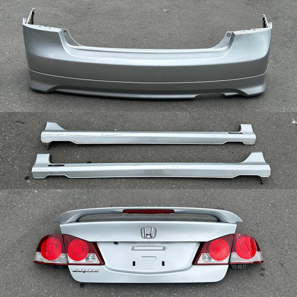 JDM 2006-2008 Honda Civic/Acura CSX Rear End Conversion Rear Trunk + Bumper + TailLights + Sideskirts | Trunk & Tail Lights | Acura CSX Rear Bumper, Acura CSX Trunk Lid, freeshipping | 2870