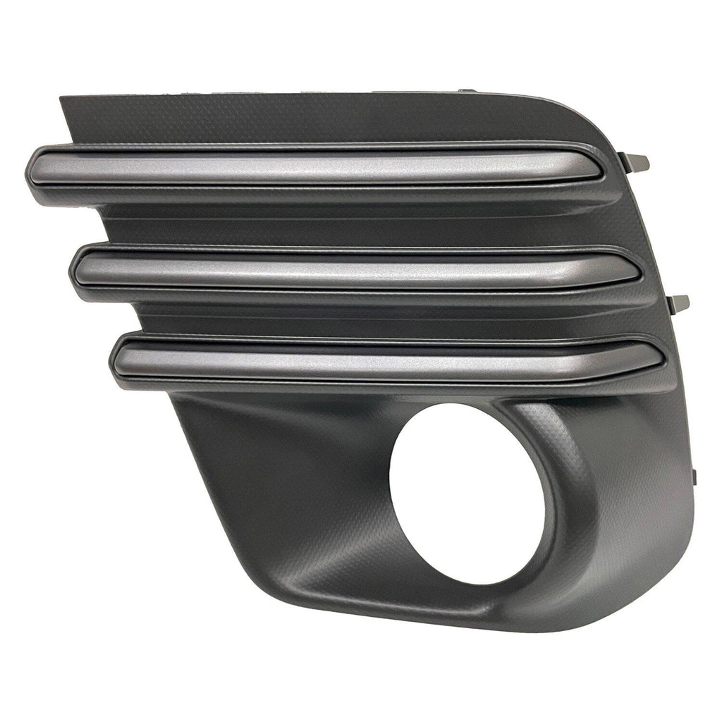 FOG LAMP BEZEL FR LH BLACK W/STEEL GRAY MOLDING STRIPS W/ROUND HALOGEN FOG LAMPS EXCLUDE WILDERNESS /SPRT
