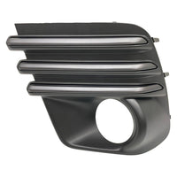 FOG LAMP BEZEL FR LH BLACK W/STEEL GRAY MOLDING STRIPS W/ROUND HALOGEN FOG LAMPS EXCLUDE WILDERNESS /SPRT