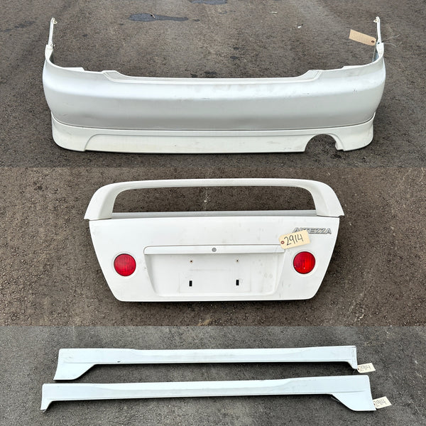 JDM 2001-2005 Toyota Altezza Lexus IS300 Side Skirts + Rear Bumper & Lip + Trunk with Spoiler | Rear Bumper + Trunk + Sideskirts | Altezza Rear Bumper, Altezza Sideskirts, Altezza Trunk, freeshipping, Is300 Rear Bumper, Is300 Rear Lip, Is300 Sideskirts, Is300 Trunk, Jdm Altezza Parts, Toyota Altezza Parts | 2914