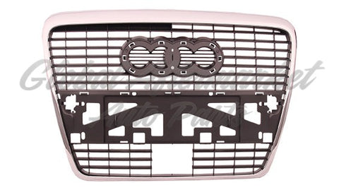 GRILLE SLV-BLACK W/CHROME FRAME W/HOLE