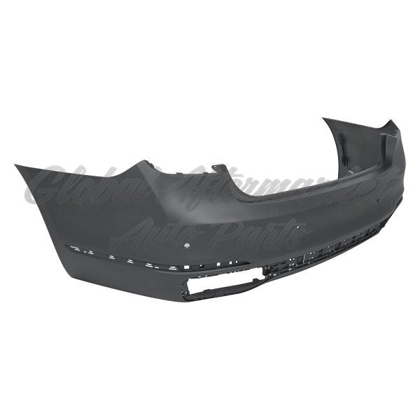 BUMPER RR PRIMED W/O M-PKG/ 2 PARK CONTROL HOLES W/4 PARK ASSIST