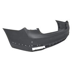 BUMPER RR PRIMED W/O M-PKG/ 2 PARK CONTROL HOLES W/4 PARK ASSIST