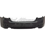 BUMPER RR PRIMED W/O PARK ASSIST W/PARK DISTANCE/TRIM LINES (FOR 530 SERIES W/O M-PKG) CAPA — photo 1