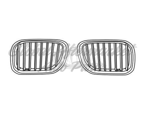 GRILLE LH CHROME/SILVER W/TITANIUM