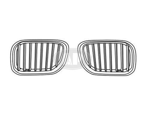 GRILLE LH CHROME/SILVER W/TITANIUM