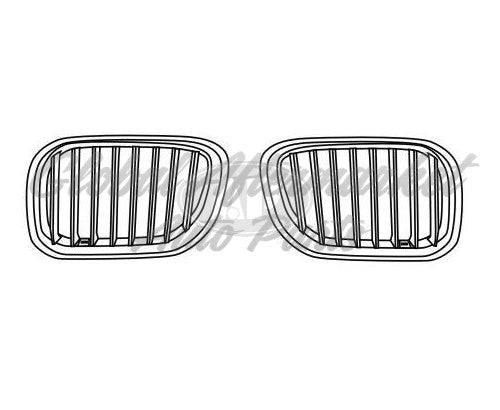 GRILLE RH CHROME/SILVER W/TITANIUM