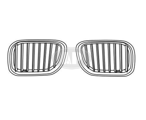 GRILLE RH CHROME/SILVER W/TITANIUM