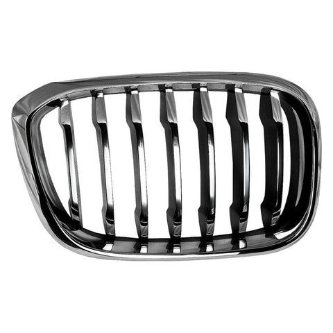 GRILLE RH CHROME FRAME W/BLACK SLATS/CHROME FR EDGE W/O M-PKG