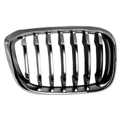 GRILLE RH CHROME FRAME W/BLACK SLATS/CHROME FR EDGE W/O M-PKG